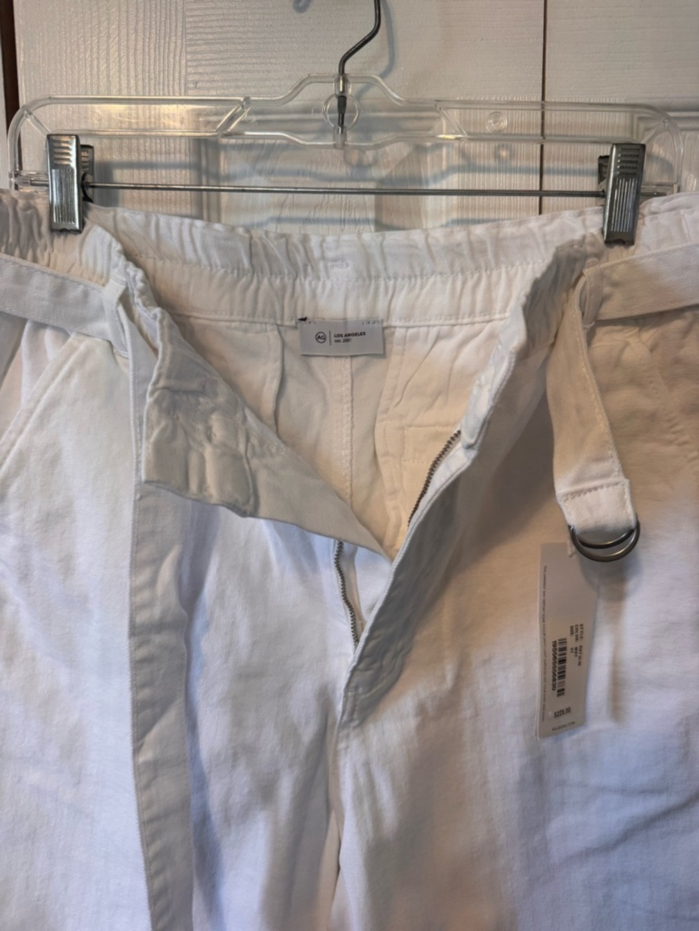 Women’s Renn Paperbag Summer White Trouser Pant AG Adriano Jeans Size 12/Size 31 - Picture 5 of 12